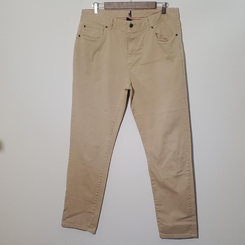 Johnnie O Men's Pants 34X 32 Khaki Tan Straight-Leg Pants